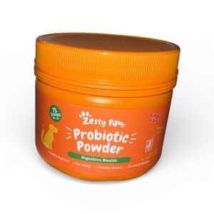 Zesty Paws Probiotic Powder Pumpkin Flavor 75 Scoops per Jar NEW
